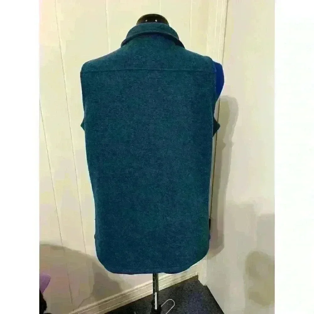 Orvis green Wool Blend Full Zip Womens Vest Size Medium EUC Hiking Outdoor - Picture 3 of 9